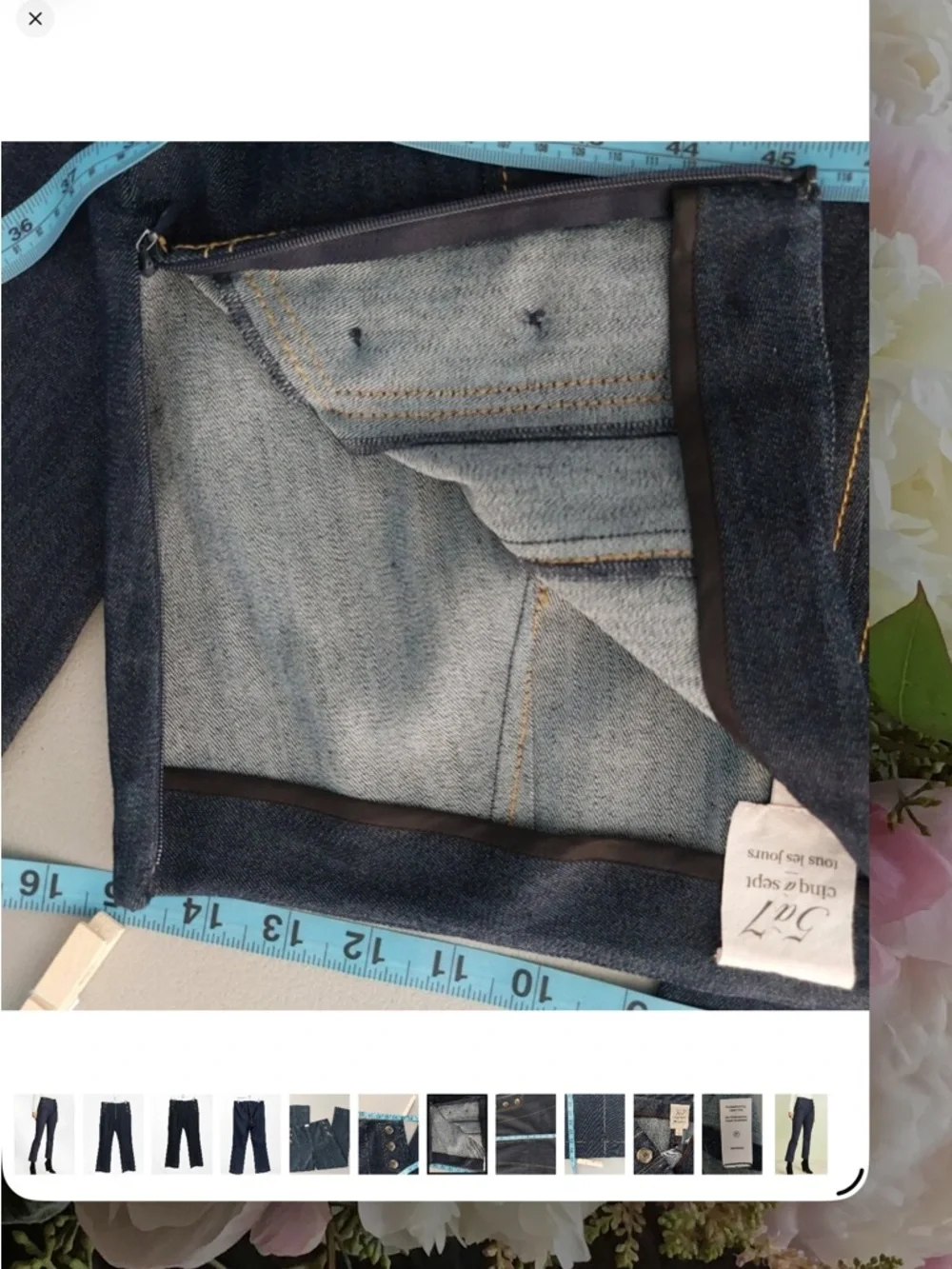 Cinq à Sept Tous Les Jours Chantal Dark Blue High Rise Cropped Jeans - Picture 7 of 11